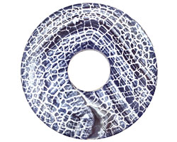 Blue Fire Agate (matte) Donut 40mm