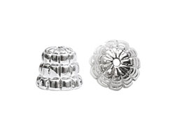 Nunn Design Sterling Silver (plated) Sea Hive Bead Cap 10x12mm