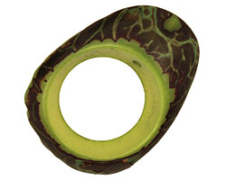 Tagua Nut Apple Open Slice 33-45x24-36mm