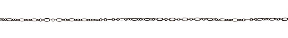 Gunmetal Flat Oval & Ring Chain