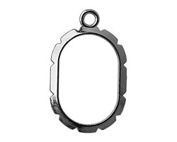 Artistic Wire Hematite Oval Wrapper 20x32mm