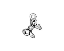 TierraCast Antique Silver (plated) Bow Charm 11x17mm