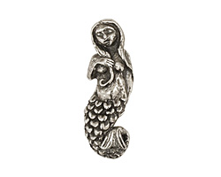 Green Girl Pewter Siren Button 10x28mm