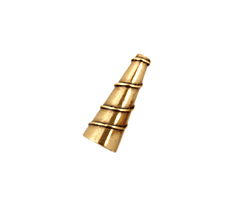 Antique Brass (plated) Small Spiral Cone 17x6mm