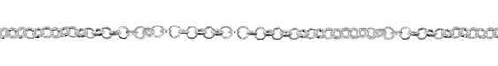 Silver (plated) Textured Circular Cable Chain