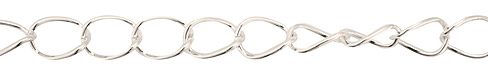 Silver (plated) X-Large Oval Curb Chain
