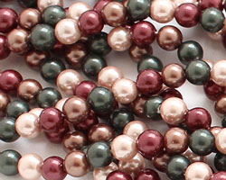Cordial Shell Pearl Mix Round 4mm
