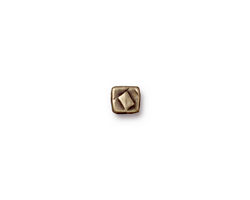 TierraCast Antique Brass (plated) Small Rock & Roll Cube 5mm