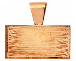 Copper Rectangle Bezel 43x22mm