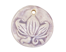 Gaea Ceramic Purple Haze Lotus Pendant 33-35mm