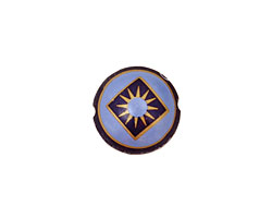 Trinket Foundry Cornflower & Gold (Blue) Bottle Cap Puff Coin 15mm