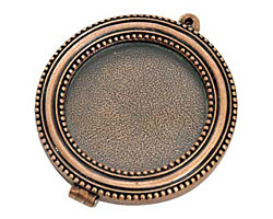 Nunn Design Antique Copper (plated) Large Beaded Locket 44mm