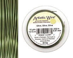 Artistic Wire Olive 20 gauge, 15 yards