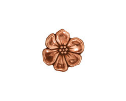 TierraCast Antique Copper (plated) Apple Blossom Button 14mm