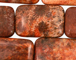 Fossil Coral (red) Thin Pillow 30-31x20mm