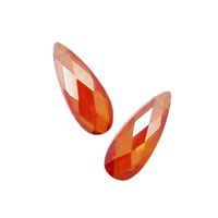 Poppy Faceted Flat Teardrop 7x18mm