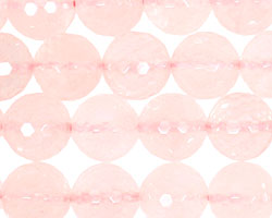 Rose Quartz Faceted Round 12mm