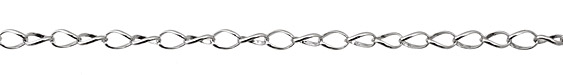 Silver (plated) Twisted Oval Chain