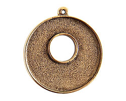 Nunn Design Antique Gold (plated) Grande Circle Bezel Toggle 37x32mm