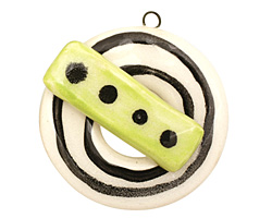Jangles Ceramic Zebra/Wow Toggle Clasp 38-40x42-43mm, 35mm bar