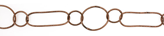 Handmade Antique Copper (plated) Large Oval & Ring Medley