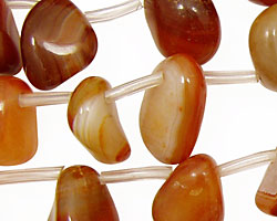 Carnelian (natural) Tumbled Nugget Drops 8-13x14-18mm