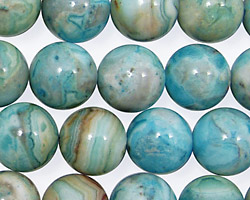Larimar Blue Crazy Lace Round 12mm