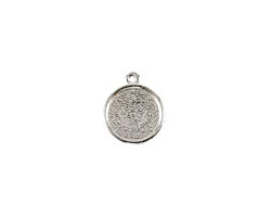 Nunn Design Sterling Silver (plated) Mini Circle Frame Charm 15x17mm