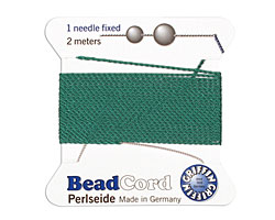 Green Griffin Nylon Beading Cord Size 8, 2 meters