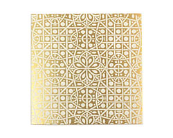 Lillypilly Gold Cross Stitch Anodized Aluminum Sheet 3"x3", 22 gauge