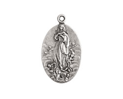 Nunn Design Antique Silver (plated) Guide Medallion 15x26mm