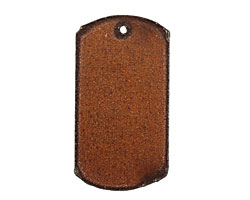 The Lipstick Ranch Rusted Iron Dog Tag Blank 29x55mm