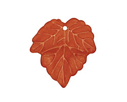 Lucite Terra Cotta Small Ivy Leaf 24x25mm