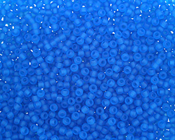 TOHO Transparent Frosted Dark Aquamarine Round 11/0 Seed Bead