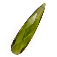 Fern Faceted Flat Teardrop 9x36mm