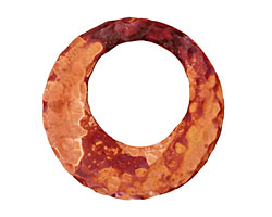 Patricia Healey Copper Textured Gypsy Ring 39mm