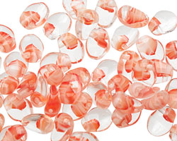 Czech Glass Shrimp Cocktail Petal 6x8mm