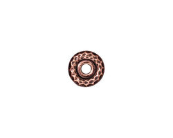 TierraCast Antique Copper (plated) Large Hole Hammered Heishi 2x9mm