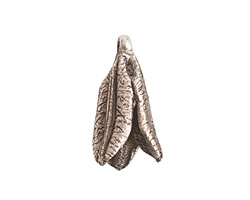 Nunn Design Antique Silver (plated) Young Lily Petal Charm 12x25mm