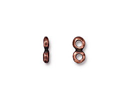 TierraCast Antique Copper (plated) Nugget 2-Hole Bar 5x10mm