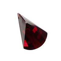 Garnet Faceted Fan 12x18mm
