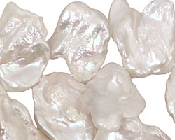 Pearly White Keishi Drop 15-18x18-32mm