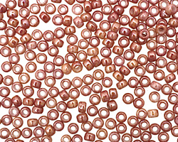 TOHO Marbled Opaque Beige/Pink Round 8/0 Seed Bead