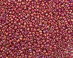 TOHO Opaque Rainbow Oxblood Round 11/0 Seed Bead