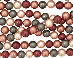 Berries Mix Shell Pearl Round 6mm