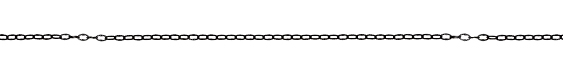 Matte Black (plated) Half Flat Delicate Cable Chain