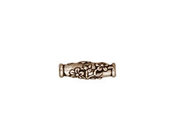 TierraCast Antique Silver (plated) Wild Rose Barrel 15x5mm