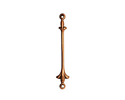 Stampt Antique Copper (plated) Fleur de Lis Connector 27x5mm