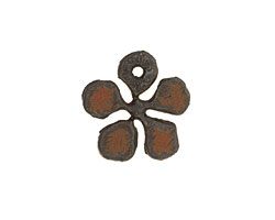 The Lipstick Ranch Rusted Iron Miniature Daisy Pendant 18mm