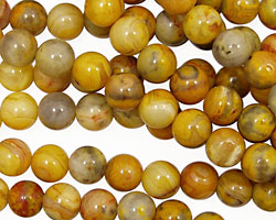 Crazy Lace Agate (yellow) Round 6mm
